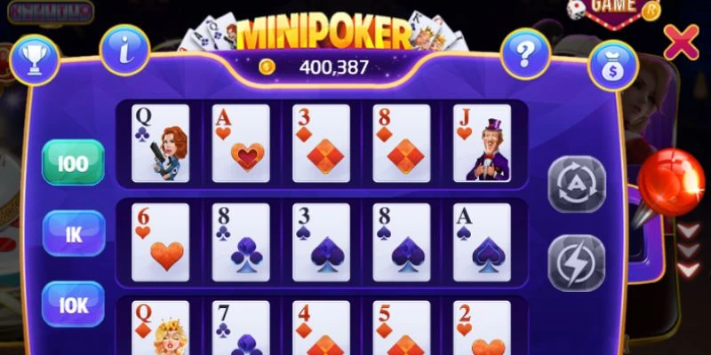 Cách chơi Mini Poker và cách tính thưởng